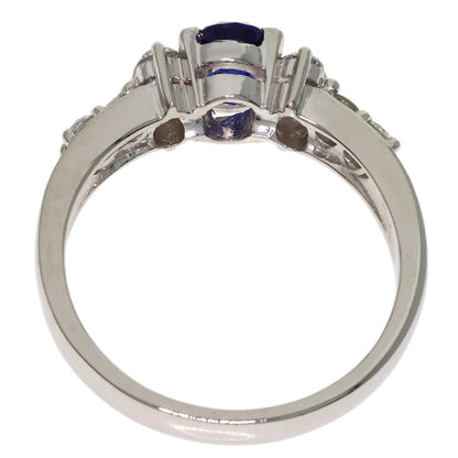 0.74ct Sapphire Diamond Ring Platinum PT900 5.7g　Ladies