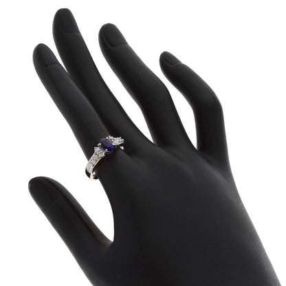 0.74ct Sapphire Diamond Ring Platinum PT900 5.7g　Ladies
