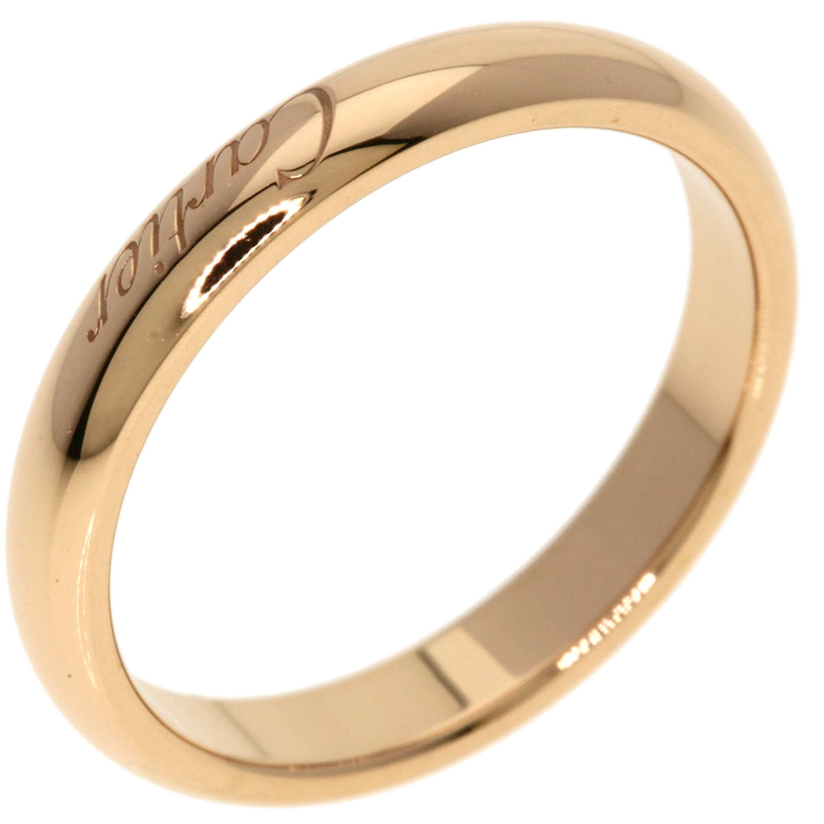 CARTIER 1895 Wedding #50 Ring K18 Pink Gold Ladies [Used]