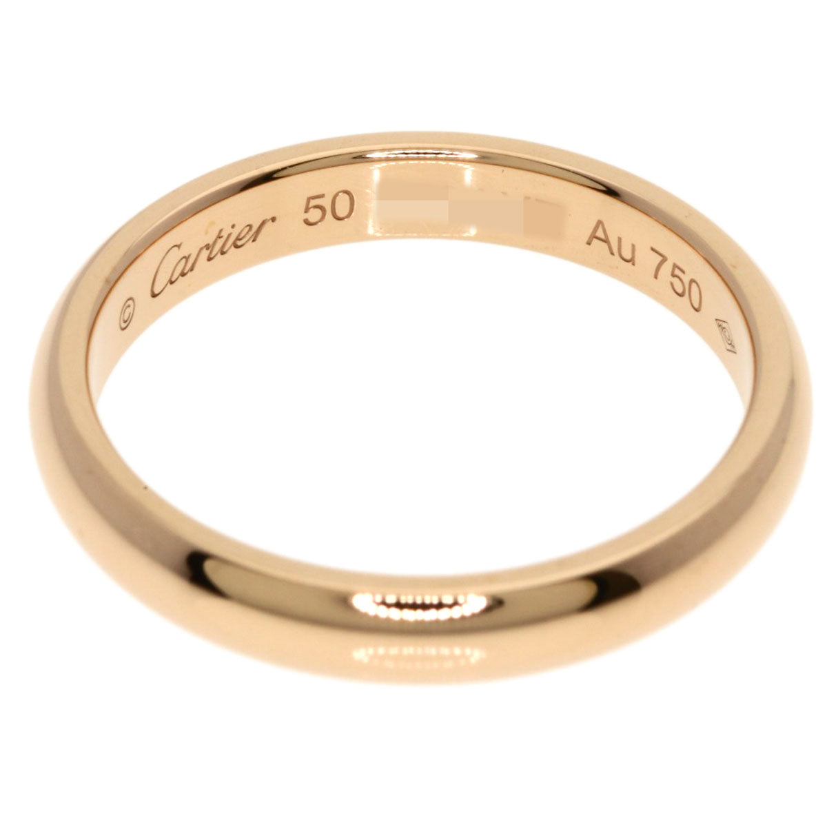 CARTIER 1895 Wedding #50 Ring K18 Pink Gold Ladies [Used]