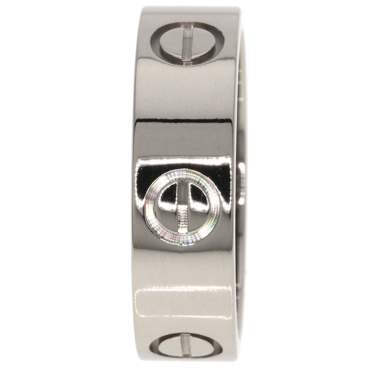 CARTIER love ring #52 Ring K18 White Gold Ladies [Used]