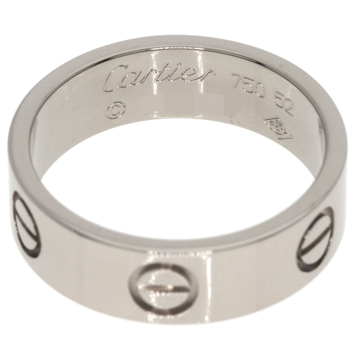 CARTIER love ring #52 Ring K18 White Gold Ladies [Used]