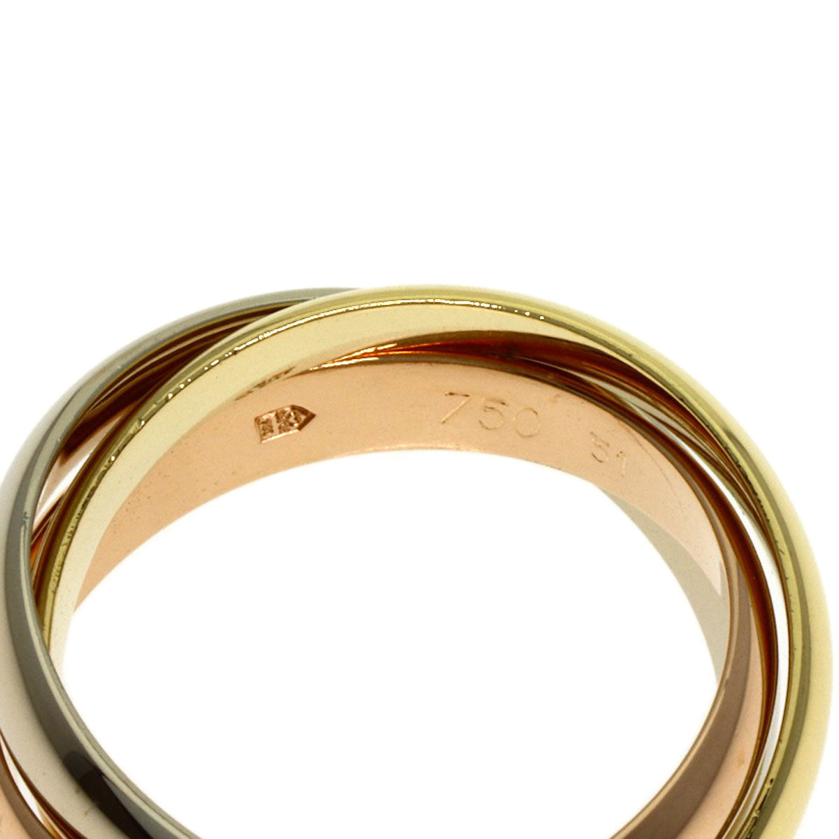 CARTIER Trinity #51 Ring K18 Yellow Gold K18 White GoldLadies [Used]