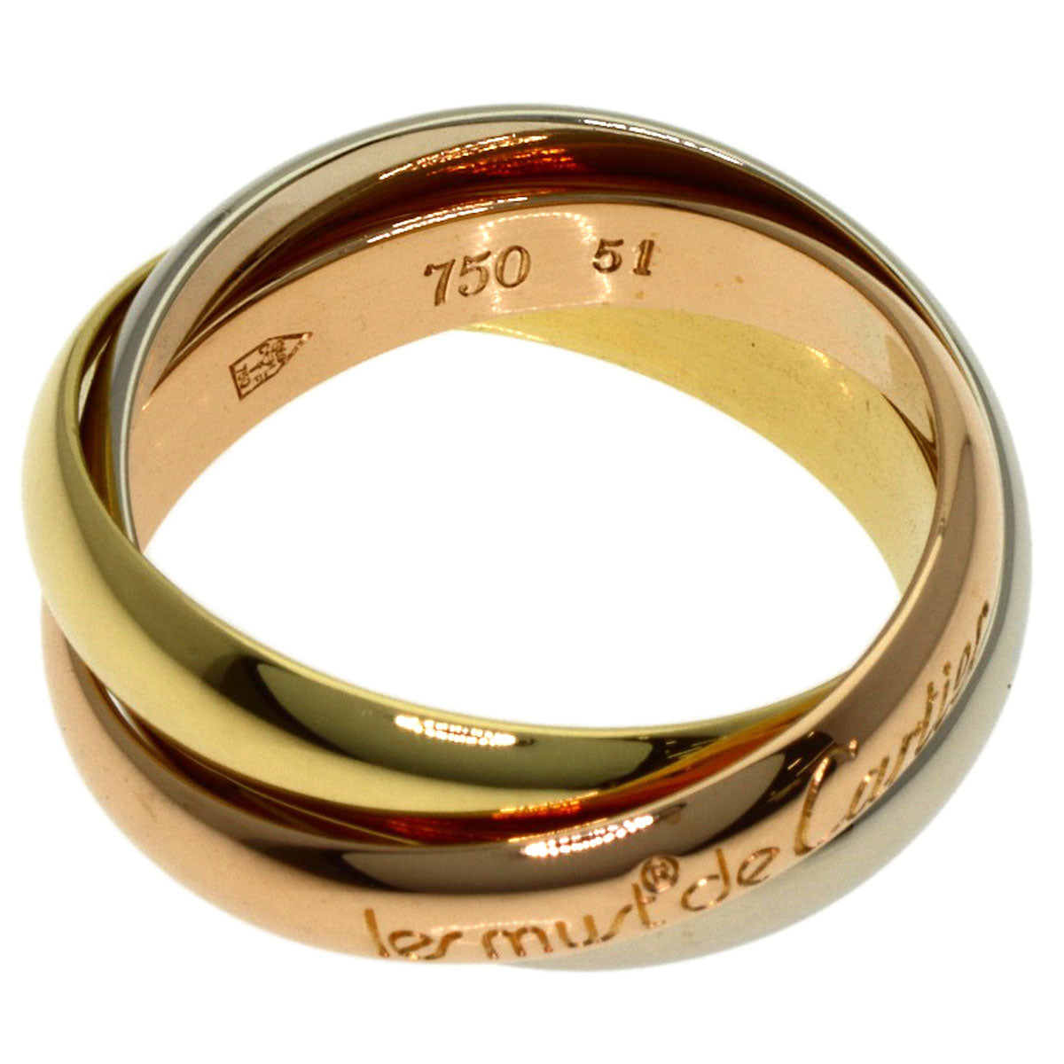 CARTIER Trinity #51 Ring K18 Yellow Gold K18 White GoldLadies [Used]
