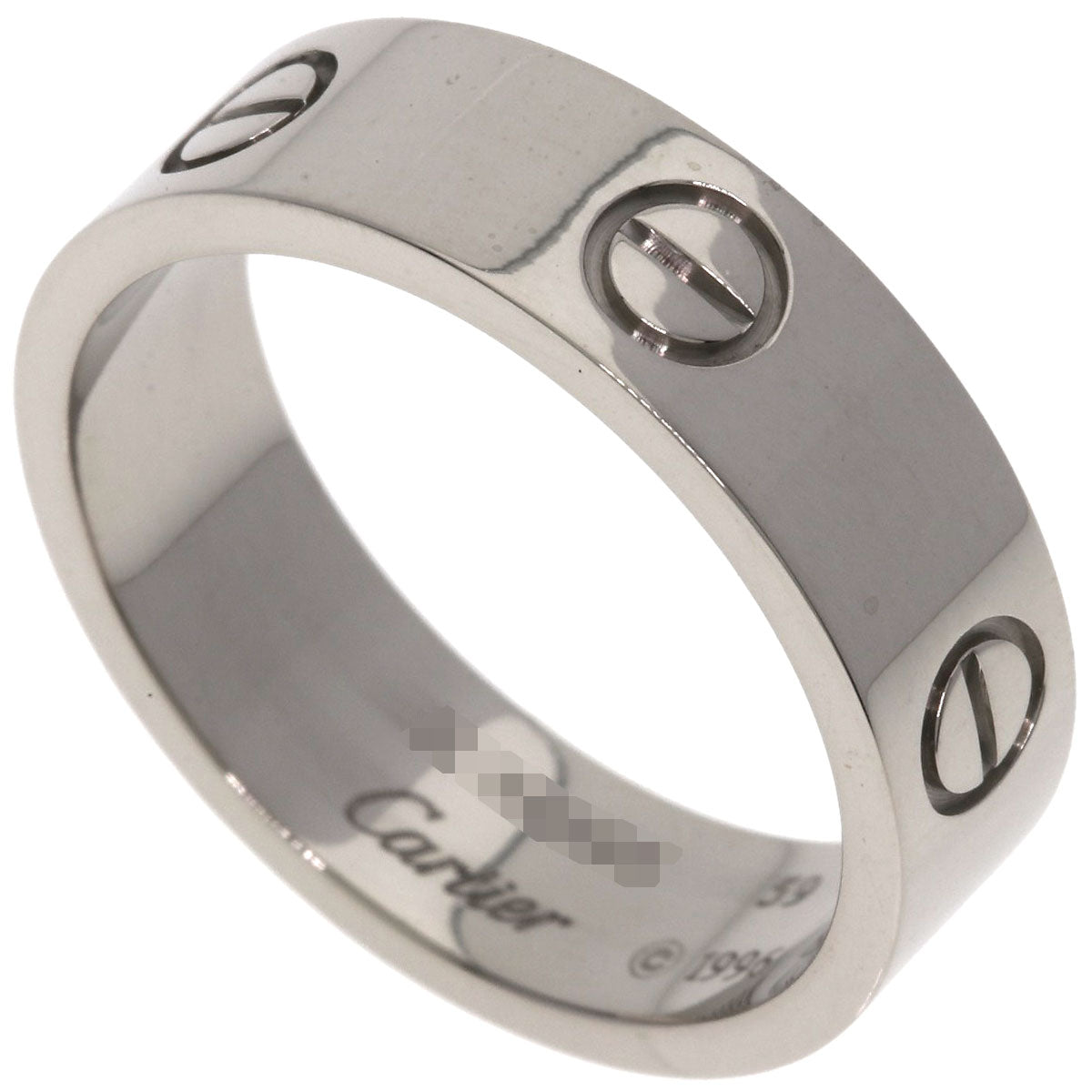 CARTIER love ring #59 Ring K18 White Gold Ladies [Used]