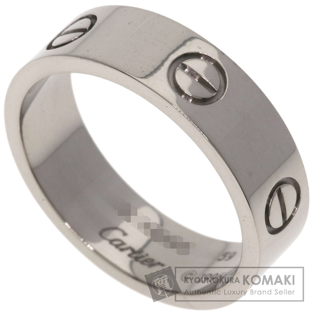 CARTIER love ring #59 Ring K18 White Gold Ladies [Used]