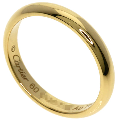 CARTIER Wedding Band #60 Ring K18 Yellow Gold Ladies [Used]
