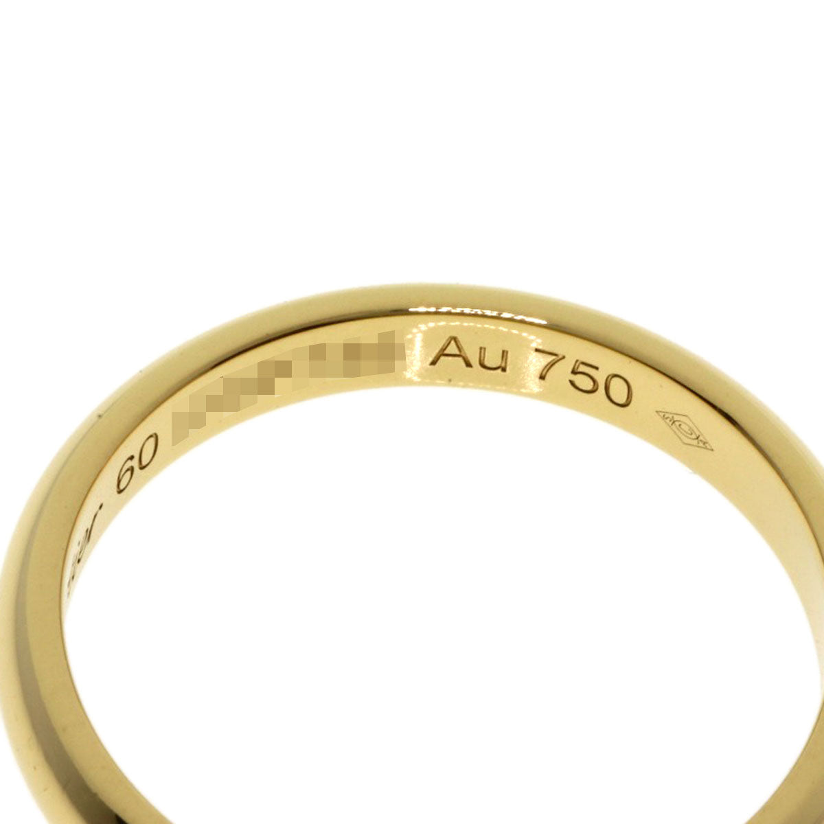 CARTIER Wedding Band #60 Ring K18 Yellow Gold Ladies [Used]