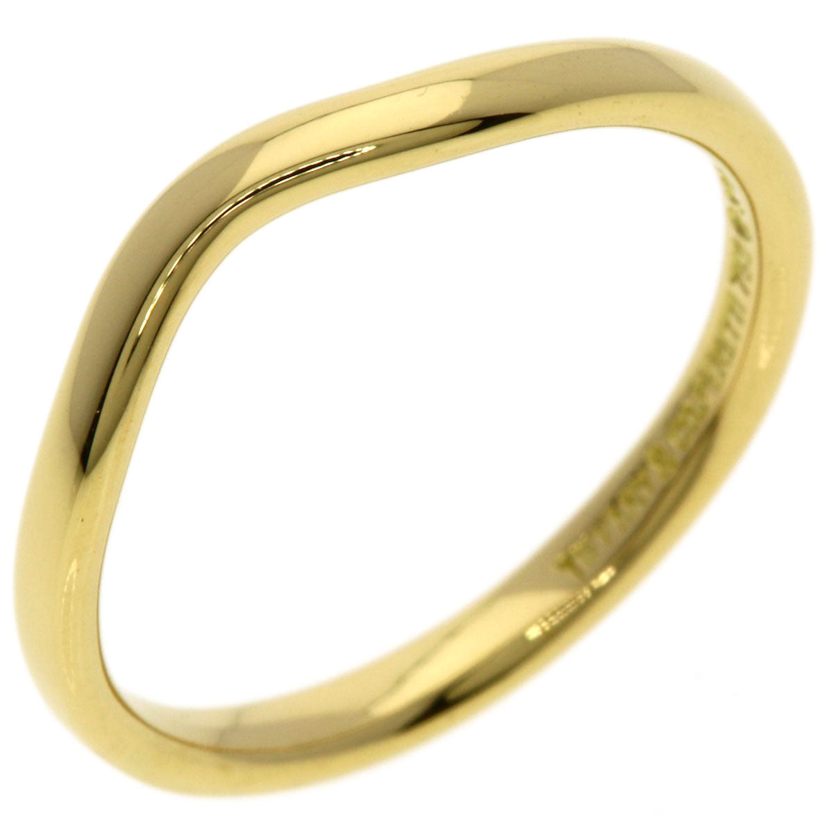 TIFFANY&Co. Curved band Ring K18 Yellow Gold Ladies [Used]