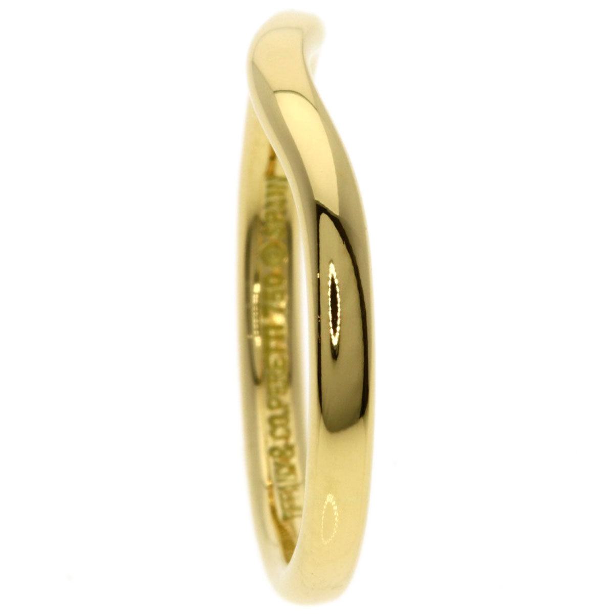 TIFFANY&Co. Curved band Ring K18 Yellow Gold Ladies [Used]