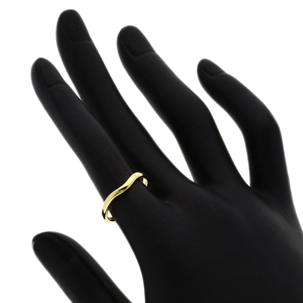 TIFFANY&Co. Curved band Ring K18 Yellow Gold Ladies [Used]