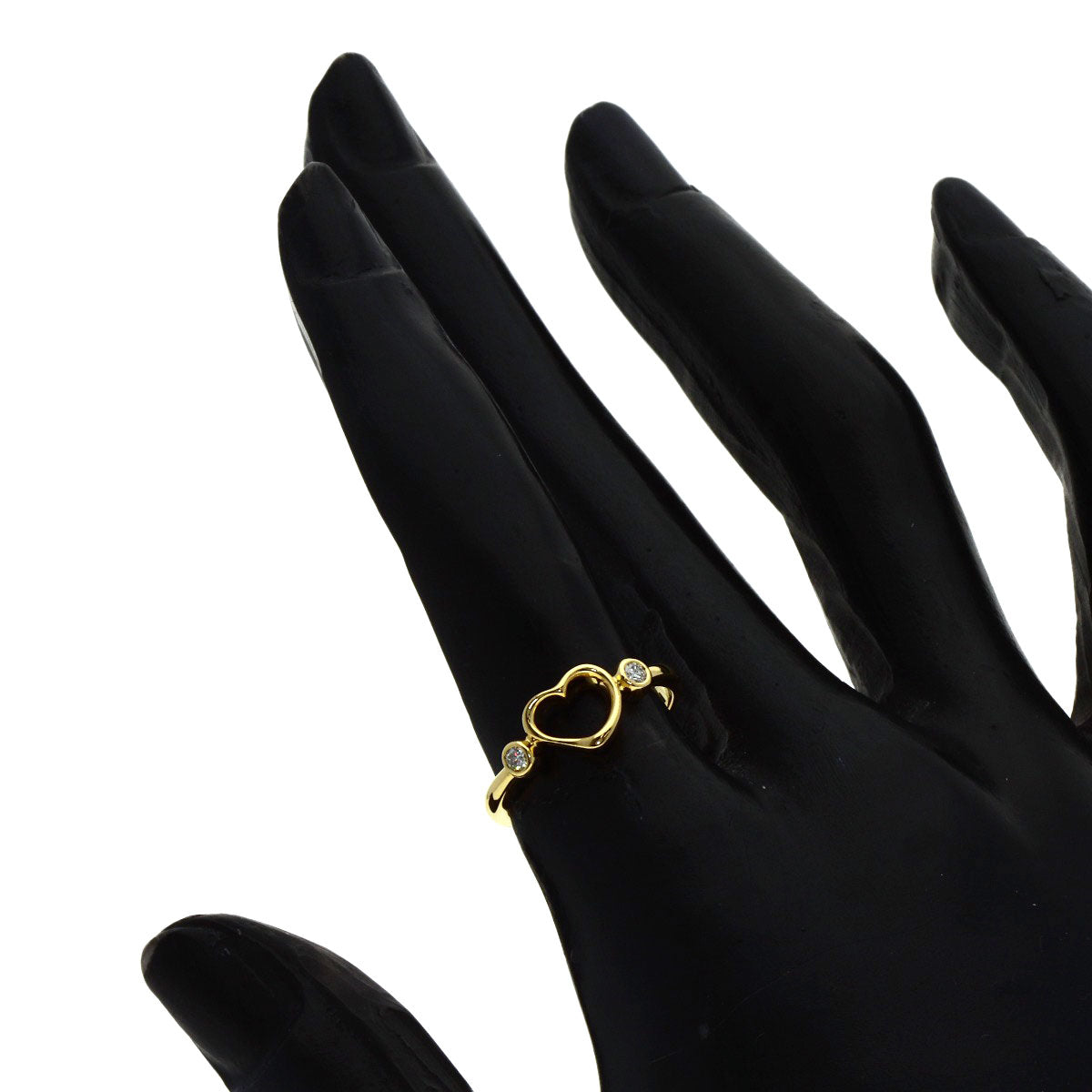 TIFFANY&Co. Open heart Ring K18 Yellow Gold Ladies [Used]