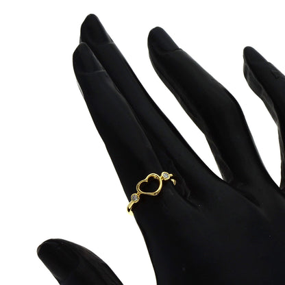 TIFFANY&Co. Open heart Ring K18 Yellow Gold Ladies [Used]