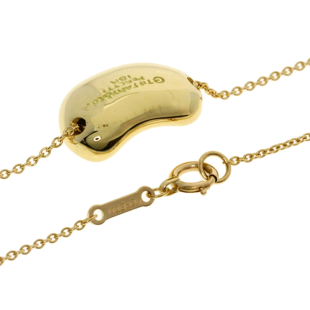 TIFFANY&Co. Bean Necklace K18 Yellow Gold Ladies [Used]