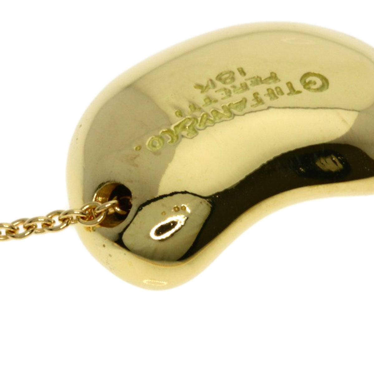 TIFFANY&Co. Bean Necklace K18 Yellow Gold Ladies [Used]