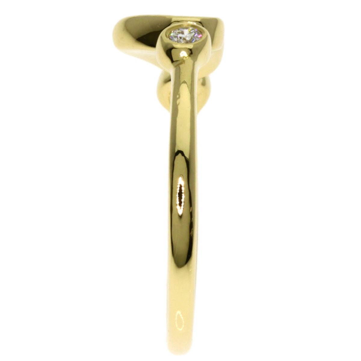 TIFFANY&Co. Full Heart 2P Diamond Ring K18 Yellow Gold Ladies [Used]