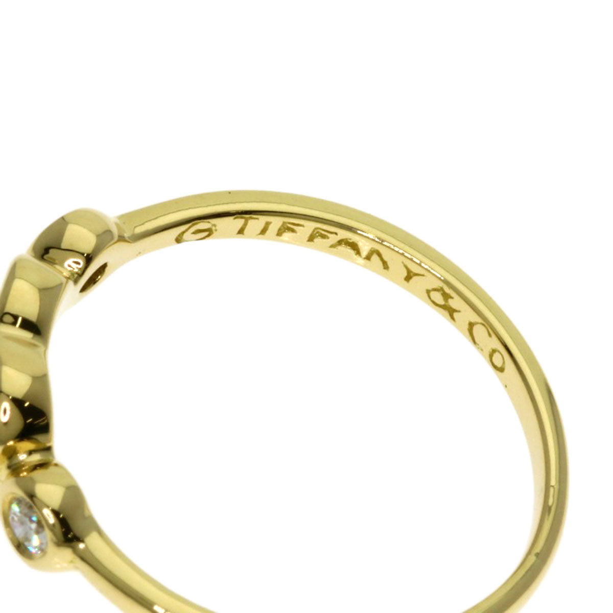 TIFFANY&Co. Full Heart 2P Diamond Ring K18 Yellow Gold Ladies [Used]