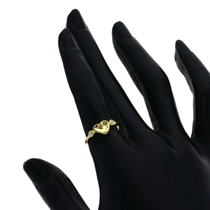 TIFFANY&Co. Full Heart 2P Diamond Ring K18 Yellow Gold Ladies [Used]