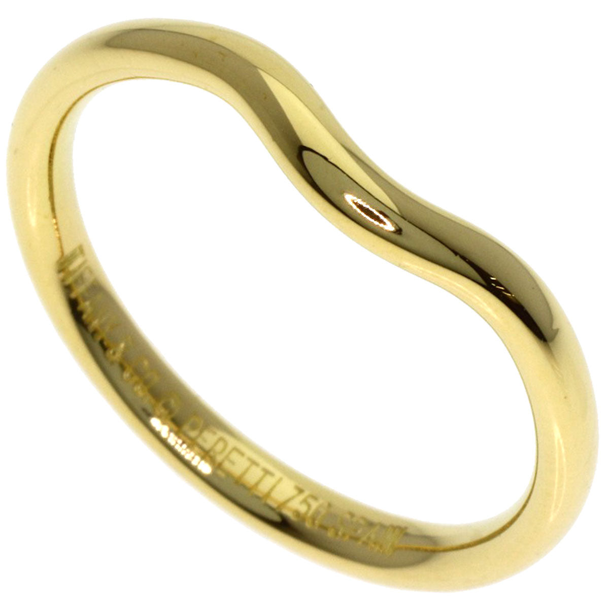 TIFFANY&Co. Curved band Ring K18 Yellow Gold Ladies [Used]