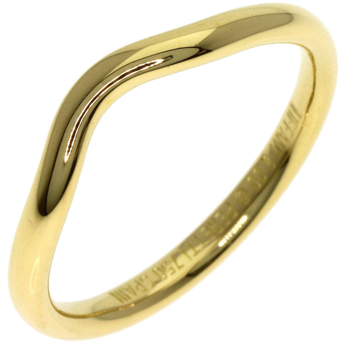 TIFFANY&Co. Curved band Ring K18 Yellow Gold Ladies [Used]