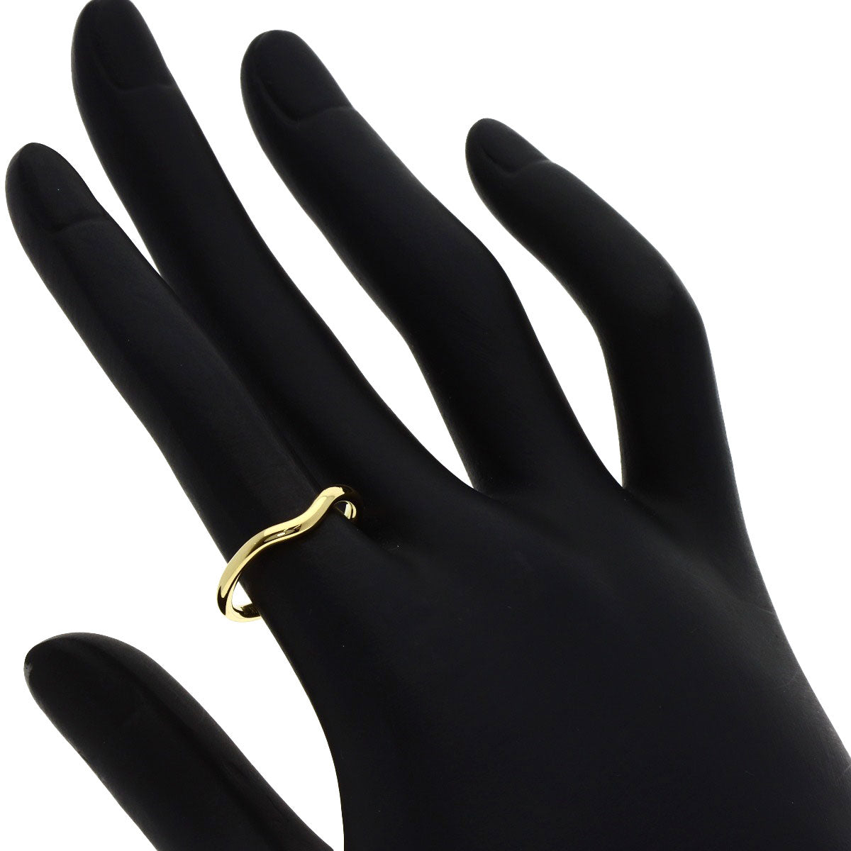 TIFFANY&Co. Curved band Ring K18 Yellow Gold Ladies [Used]