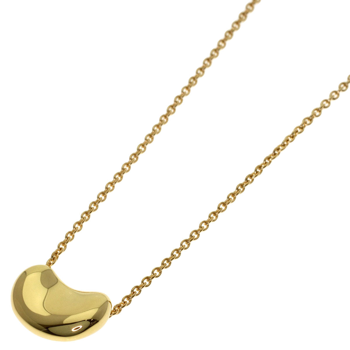 TIFFANY&Co. Bean Necklace K18 Yellow Gold Ladies [Used]