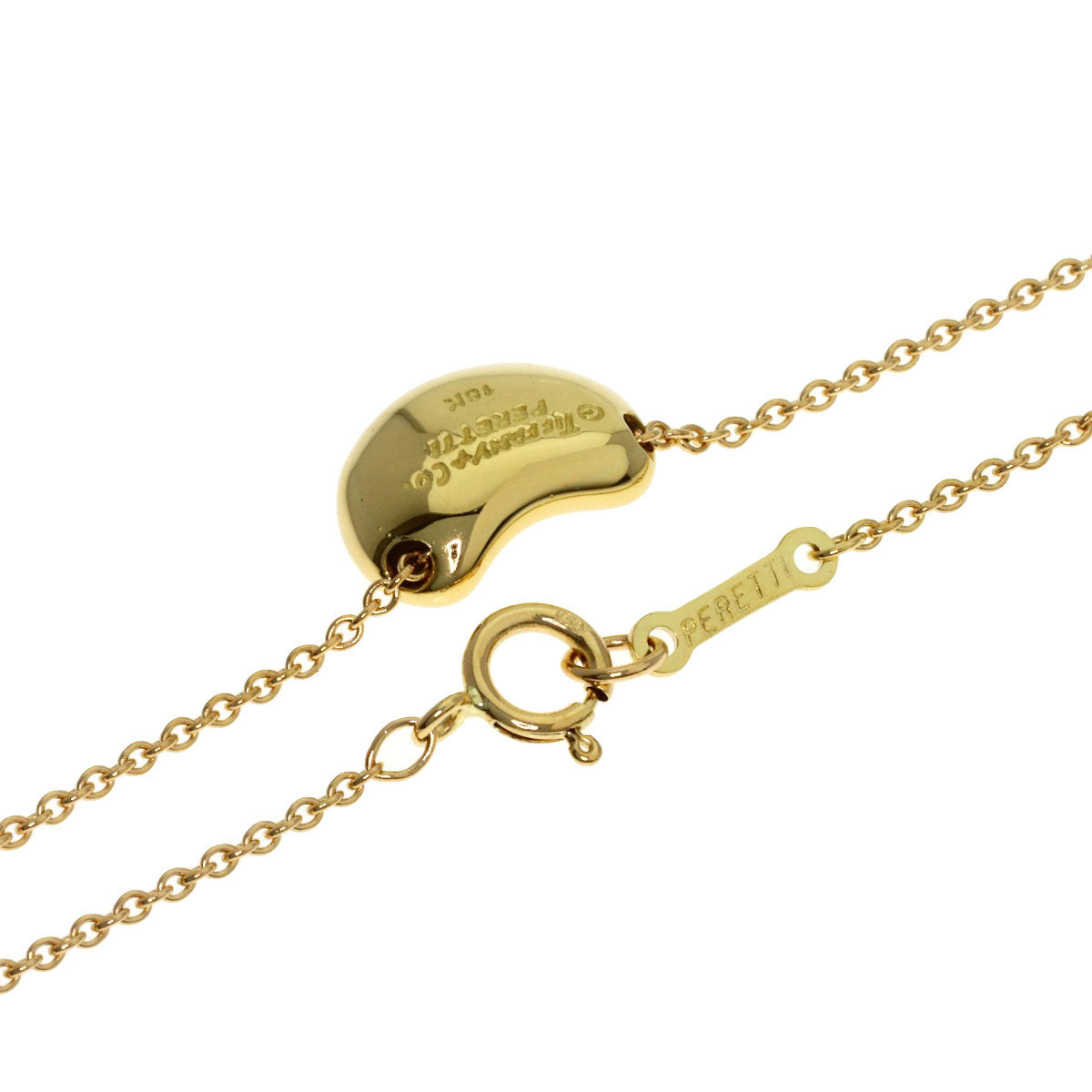 TIFFANY&Co. Bean Necklace K18 Yellow Gold Ladies [Used]