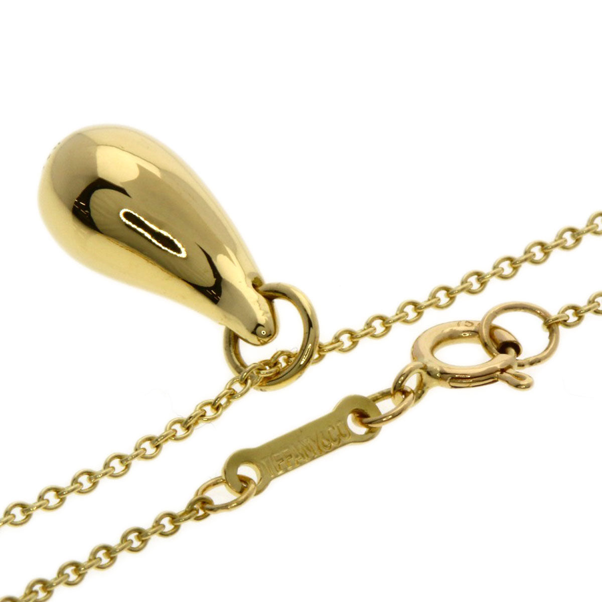 TIFFANY&Co. teardrop Necklace K18 Yellow Gold Ladies [Used]