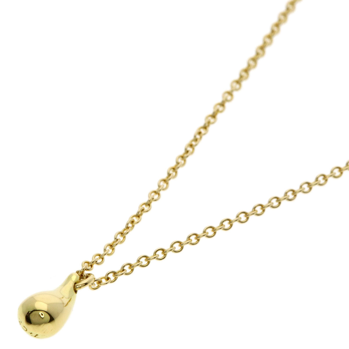 TIFFANY&Co. teardrop Necklace K18 Yellow Gold Ladies [Used]