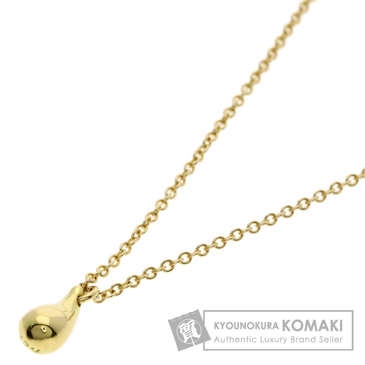 TIFFANY&Co. teardrop Necklace K18 Yellow Gold Ladies [Used]