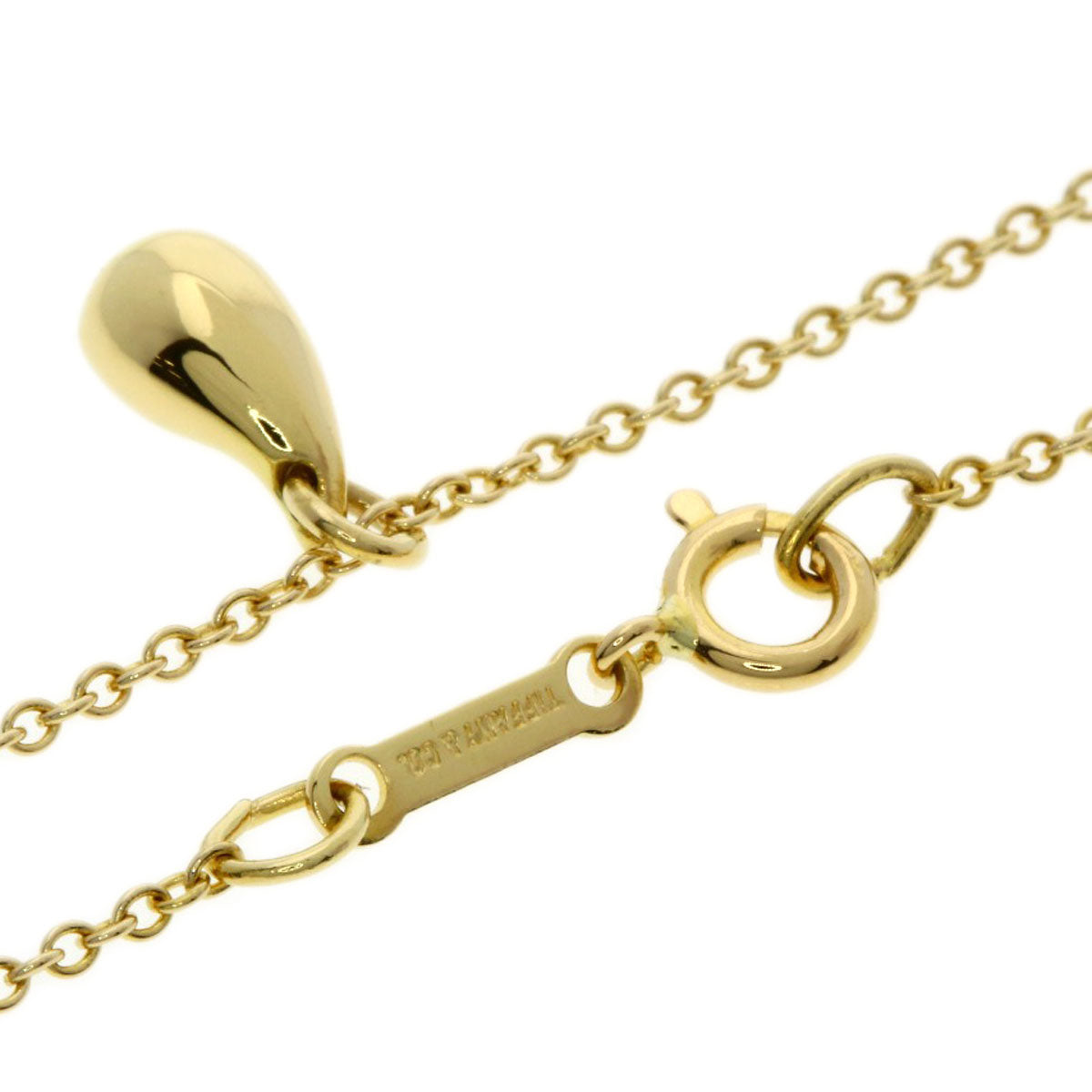TIFFANY&Co. teardrop Necklace K18 Yellow Gold Ladies [Used]