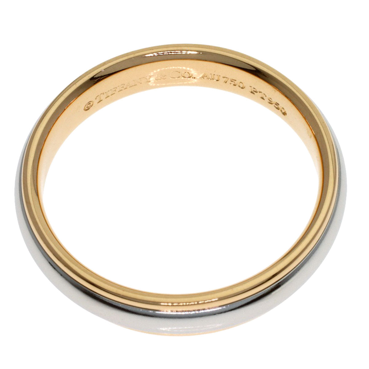 TIFFANY&Co. Milgrain Ring K18 Yellow Gold PT950Ladies [Used]