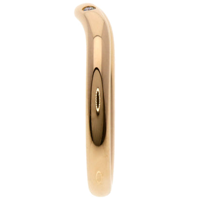 TIFFANY&Co. Curved band 3P Diamond Ring K18 Pink Gold Ladies [Used]
