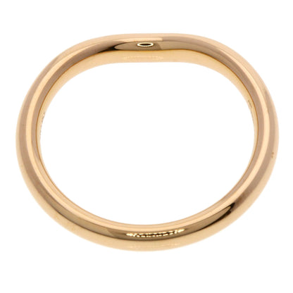 TIFFANY&Co. Curved band 3P Diamond Ring K18 Pink Gold Ladies [Used]