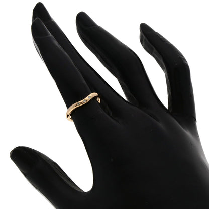 TIFFANY&Co. Curved band 3P Diamond Ring K18 Pink Gold Ladies [Used]