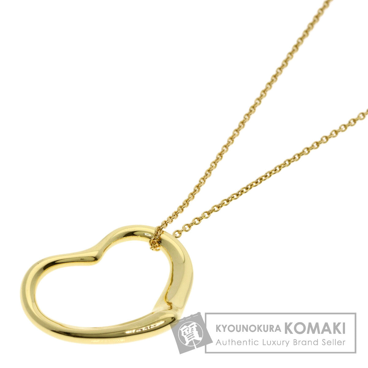 TIFFANY&Co. Open heart Necklace K18 Yellow Gold Ladies [Used]