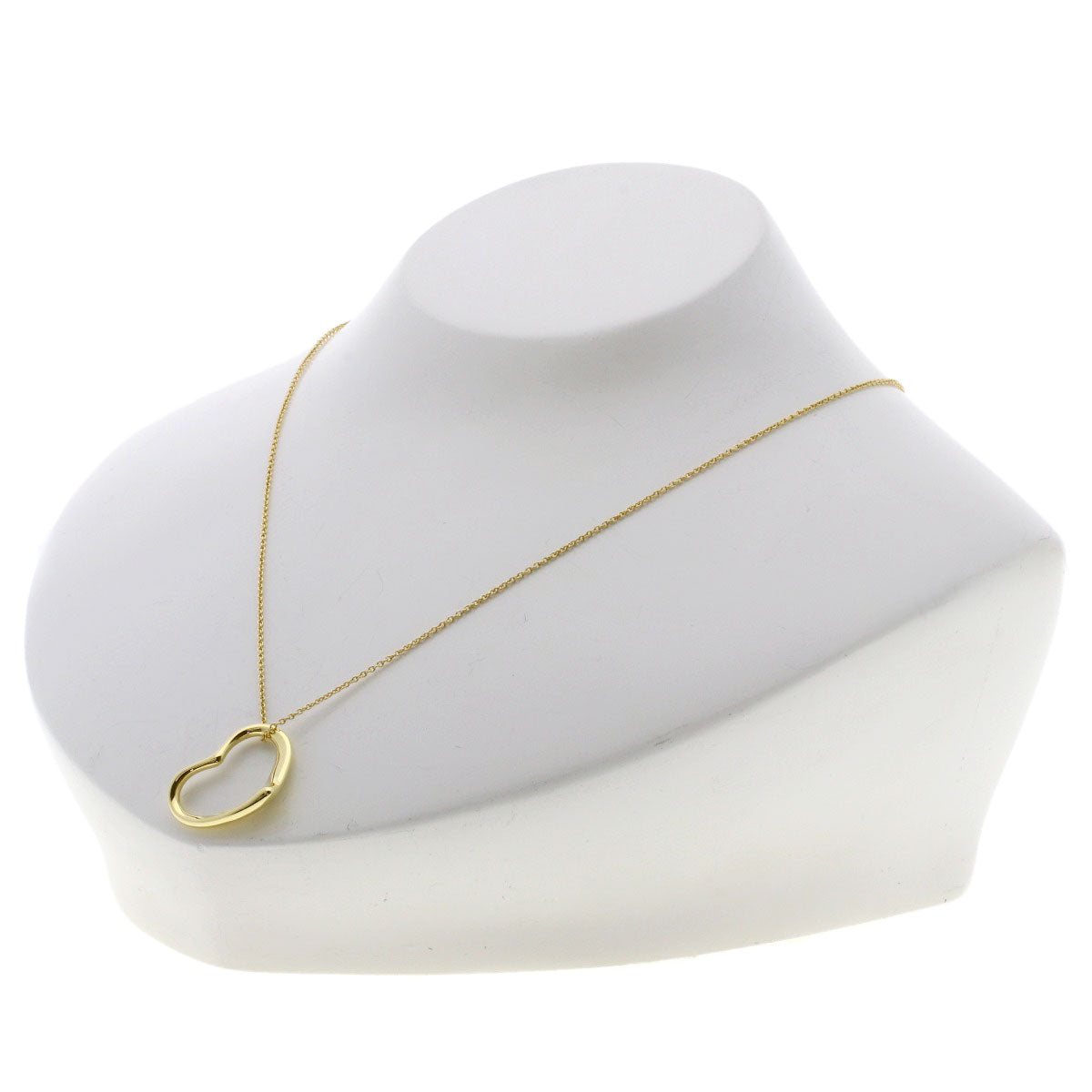TIFFANY&Co. Open heart Necklace K18 Yellow Gold Ladies [Used]