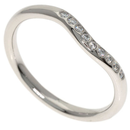TIFFANY&Co. Curved band Diamond Ring Platinum PT950 Ladies [Used]