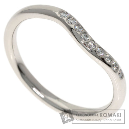 TIFFANY&Co. Curved band Diamond Ring Platinum PT950 Ladies [Used]