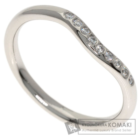 TIFFANY&Co. Curved band Diamond Ring Platinum PT950 Ladies [Used]