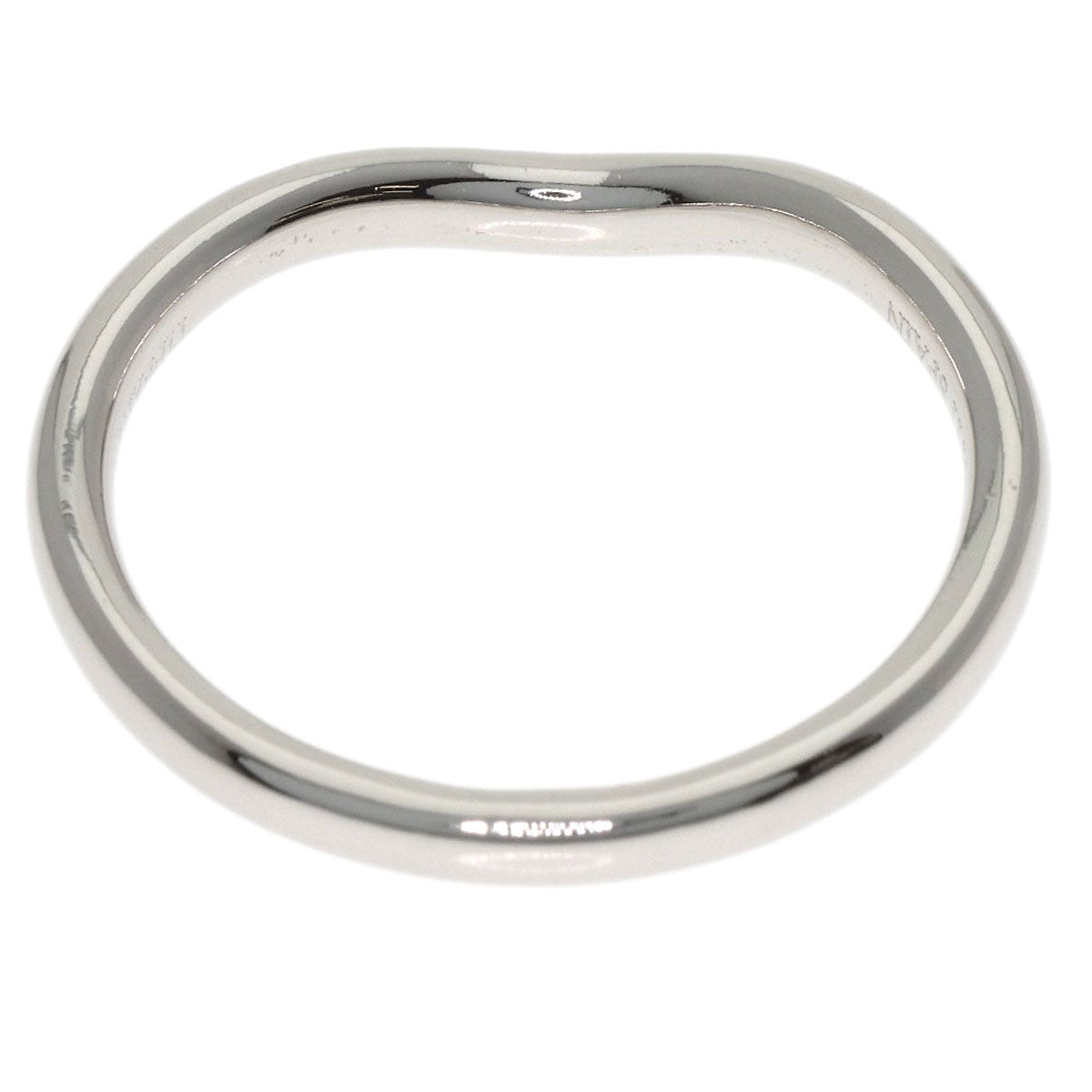 TIFFANY&Co. Curved band Diamond Ring Platinum PT950 Ladies [Used]