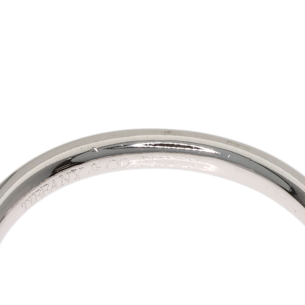 TIFFANY&Co. Curved band Diamond Ring Platinum PT950 Ladies [Used]