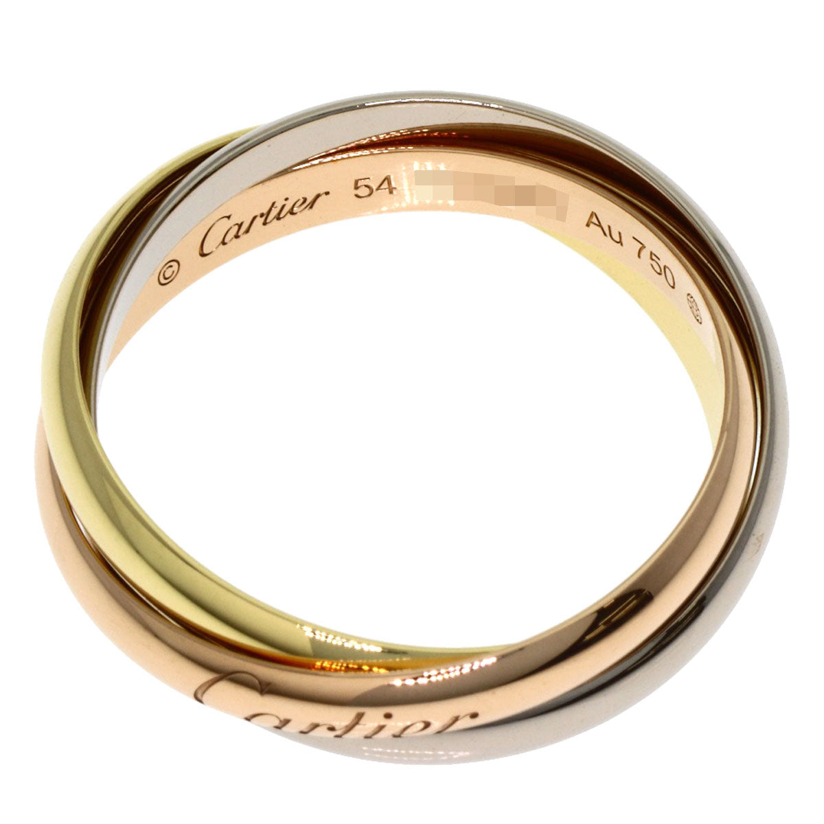 CARTIER Trinity SM #54 Current Model Ring K18 Yellow Gold 18K Pink GoldLadies [Used]