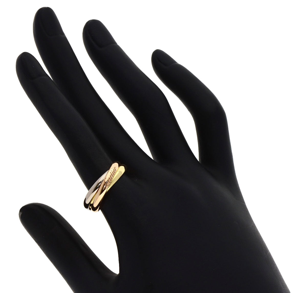 CARTIER Trinity SM #54 Current Model Ring K18 Yellow Gold 18K Pink GoldLadies [Used]