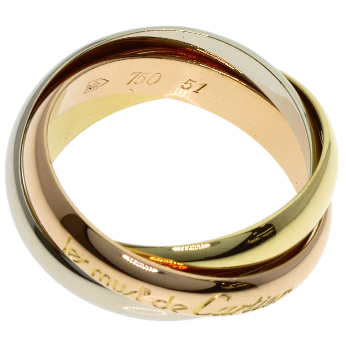 CARTIER Trinity #51 Ring K18 Yellow Gold K18 White GoldLadies [Used]