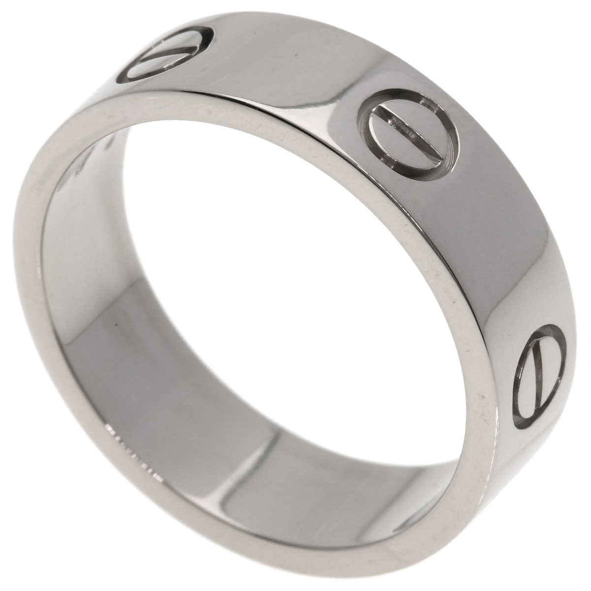 CARTIER love ring #58 Ring K18 White Gold Ladies [Used]