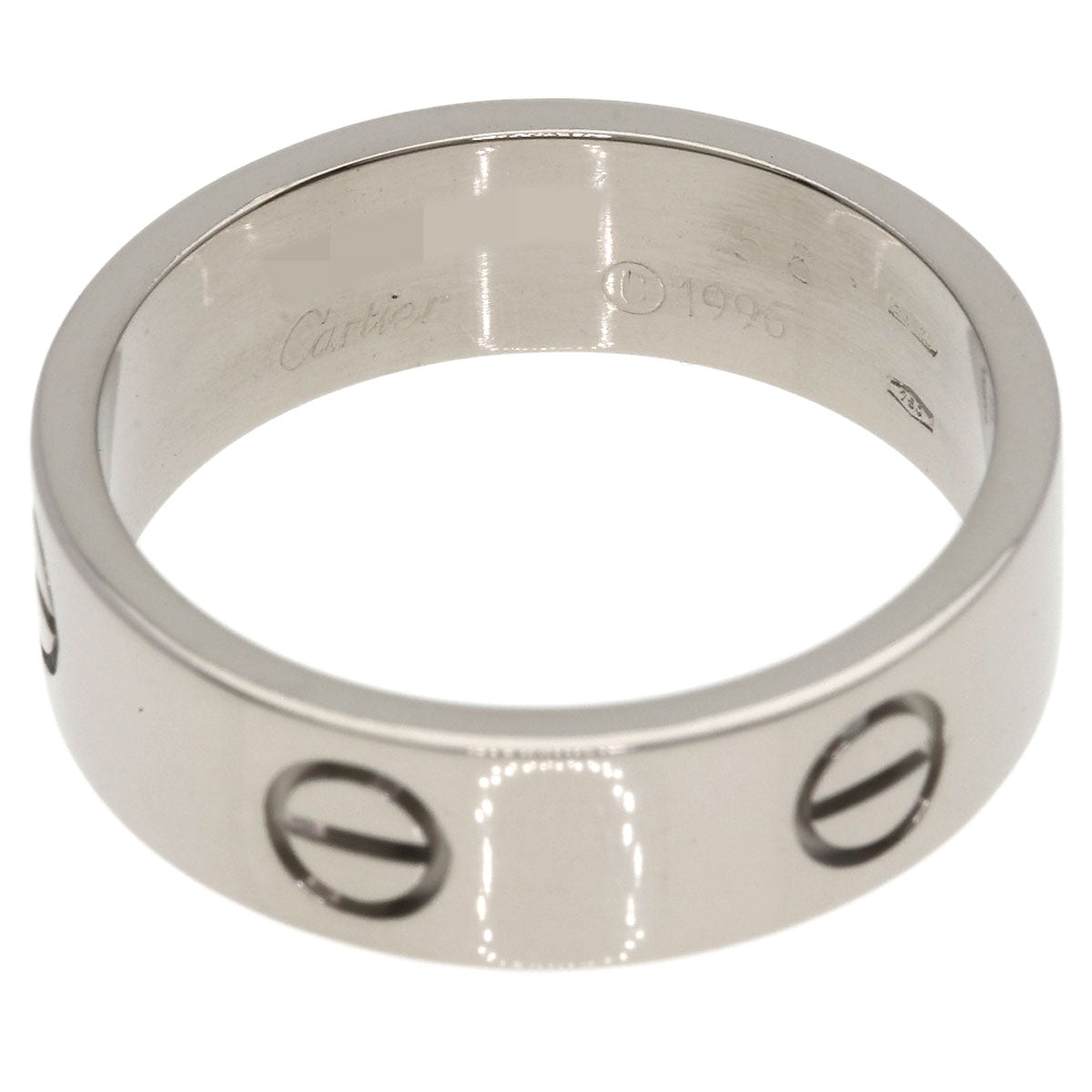 CARTIER love ring #58 Ring K18 White Gold Ladies [Used]