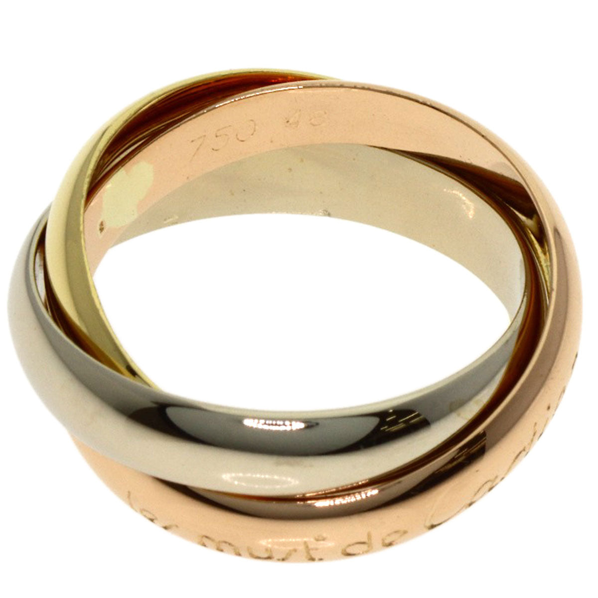 CARTIER Trinity #48 Ring K18 Yellow Gold K18 White GoldLadies [Used]