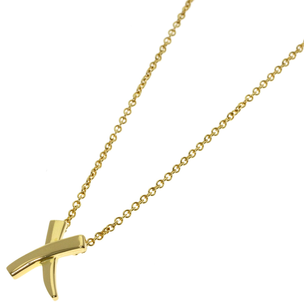 TIFFANY&Co. kiss Necklace K18 Yellow Gold Ladies [Used]