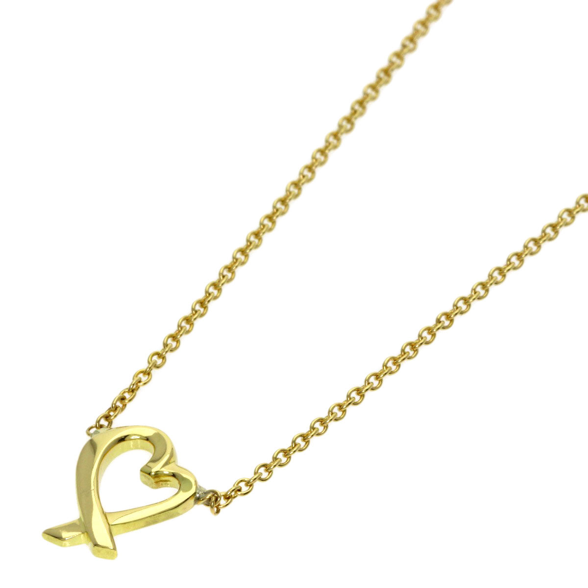 TIFFANY&Co. Loving Heart Mini Necklace K18 Yellow Gold Ladies [Used]